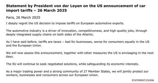 特朗普宣布对所有进口汽车加征25%关税 英汽车企业面临重创